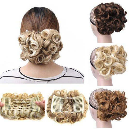 Aplique de cabelo para coque